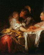 Jean-Honore Fragonard Stolen Kiss Detail oil painting